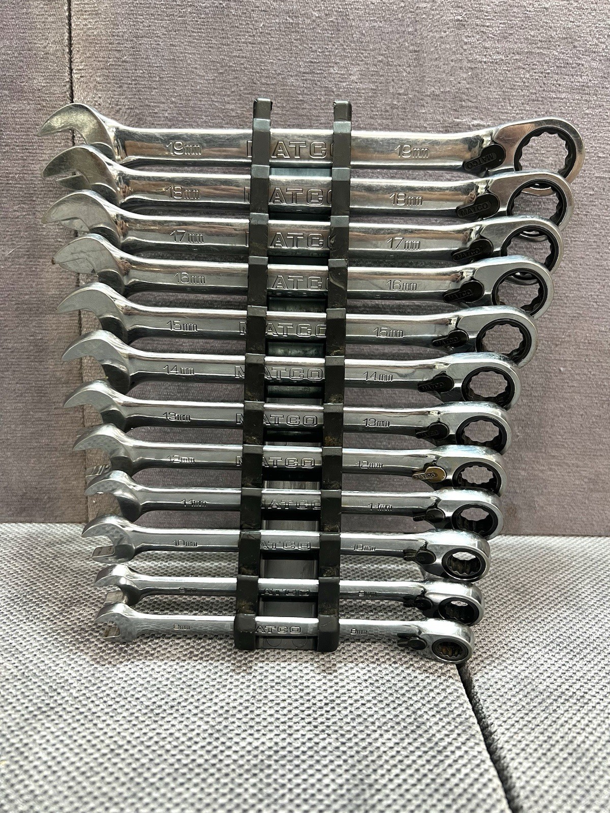 Matco Tools S7GRCM12 Ratcheting Wrench Set Metric 12 Pc
