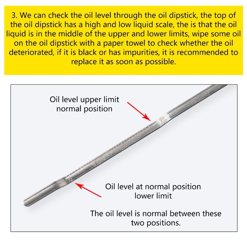 Corrosion Resistant Oil Measurement Tool Metal Oil Dipstick Tool for Vehicles