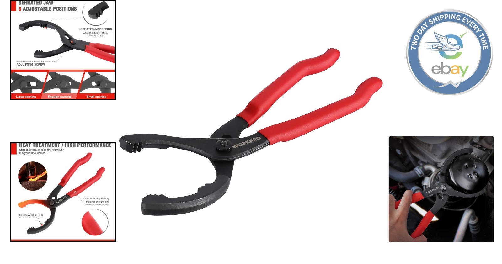 12-Inch Adjustable Oil Filter Pliers – High Carbon Steel Tool for Mechanics