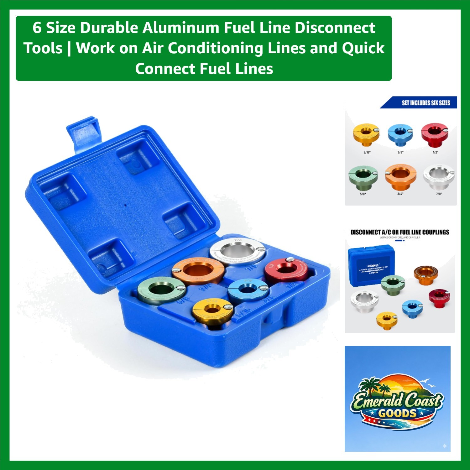 Durable 6-Piece Aluminum Disconnect Tool Kit for AC & Fuel Lines – Easy Access