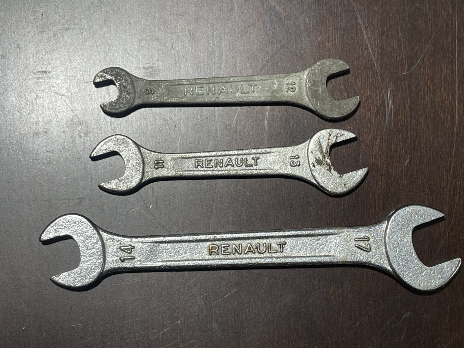 Renault Metric Wrench Lot (17 – 14, 13 – 11, 12-9)Made in France 1970’s