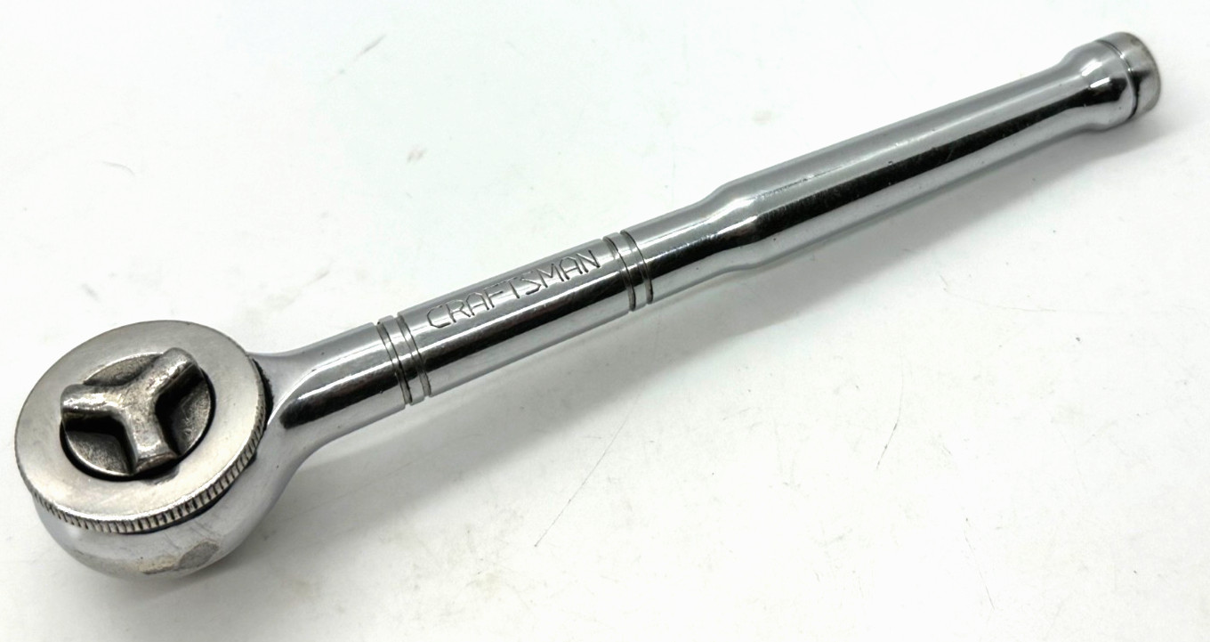 Craftsman Tools 3/8″ Ratchet Socket Wrench Tri Wing Thumb Wheel 8″ Long Round