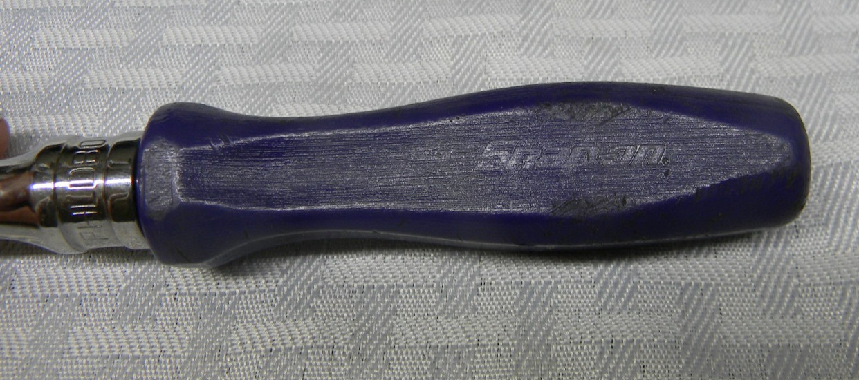 SNAP-ON 3/8″ DRIVE 11-3/8″ LONG DARK PURPLE HARD HANDLE RATCHET #FHLD80