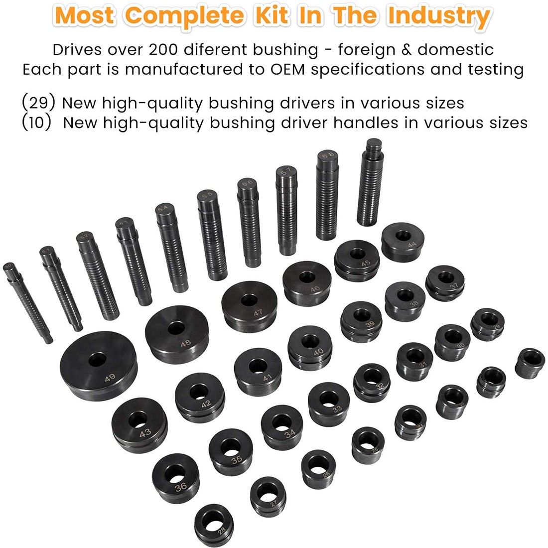 T-0220-39 Master Bushing Driver Kit for Chrysler GM Ford T-0220 KT300 72367