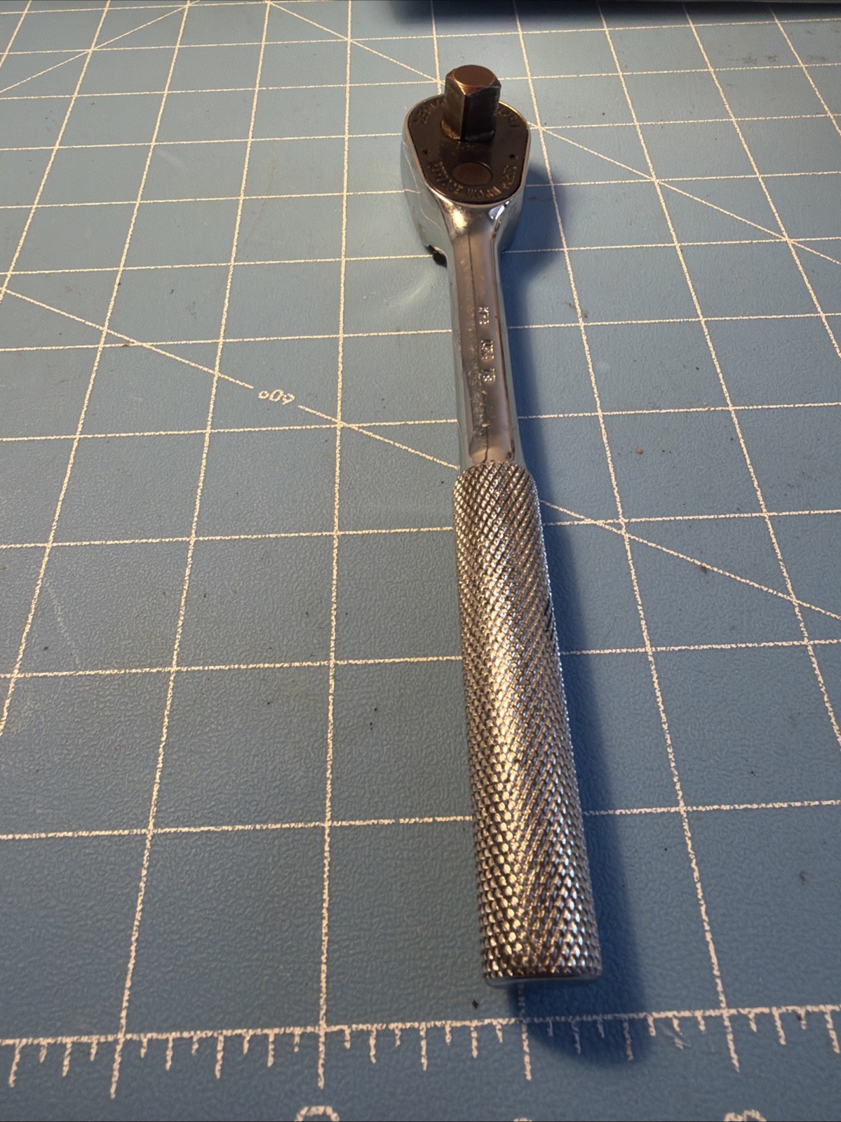 Vintage Mac Tools 3/8″ Drive Ratchet XR8 D2 Made in USA Knurled Handle