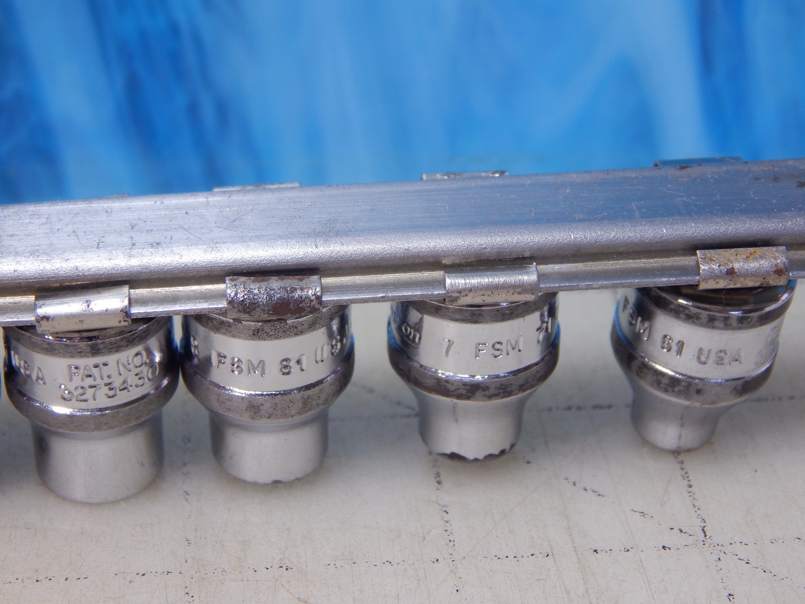 Snapon socket set 3/8″ dr. FSM series, Metric 6 point W/ A269 Rail, 6-14, 16-18