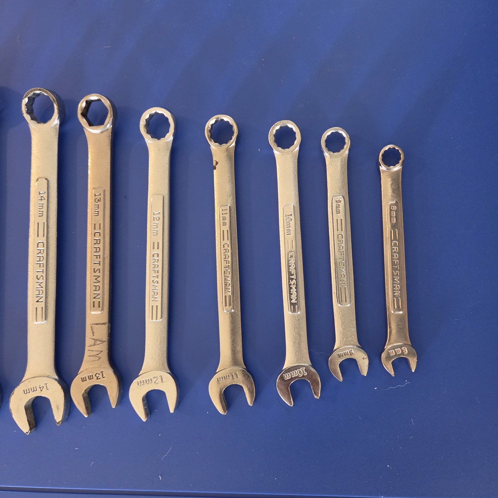 Craftsman Tools USA 12 pc V VV VA 8mm-17mm 19mm 22mm Metric Combo Wrench