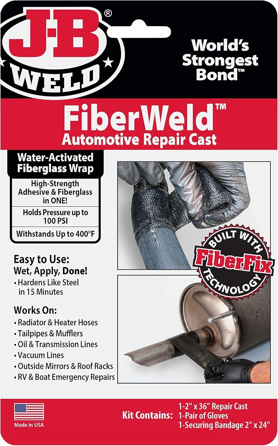 2” x 36” FiberWeld Cast – Waterproof & Durable for Automotive Repairs