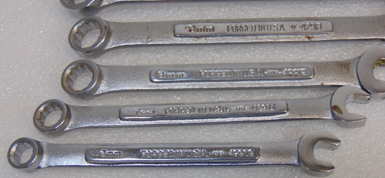 Vintage Craftsman Metric Combination Wrench Set 10 Pieces Made in USA 6 – 17mm