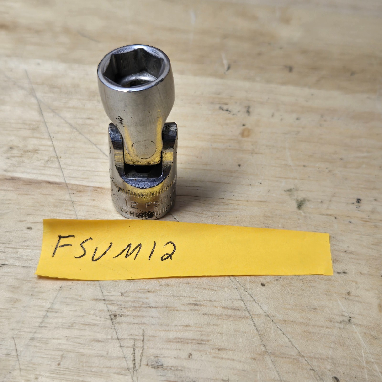 Snap-on Tools 3/8″ Drive 12mm Metric Shallow 6PT Swivel Socket Fsum12