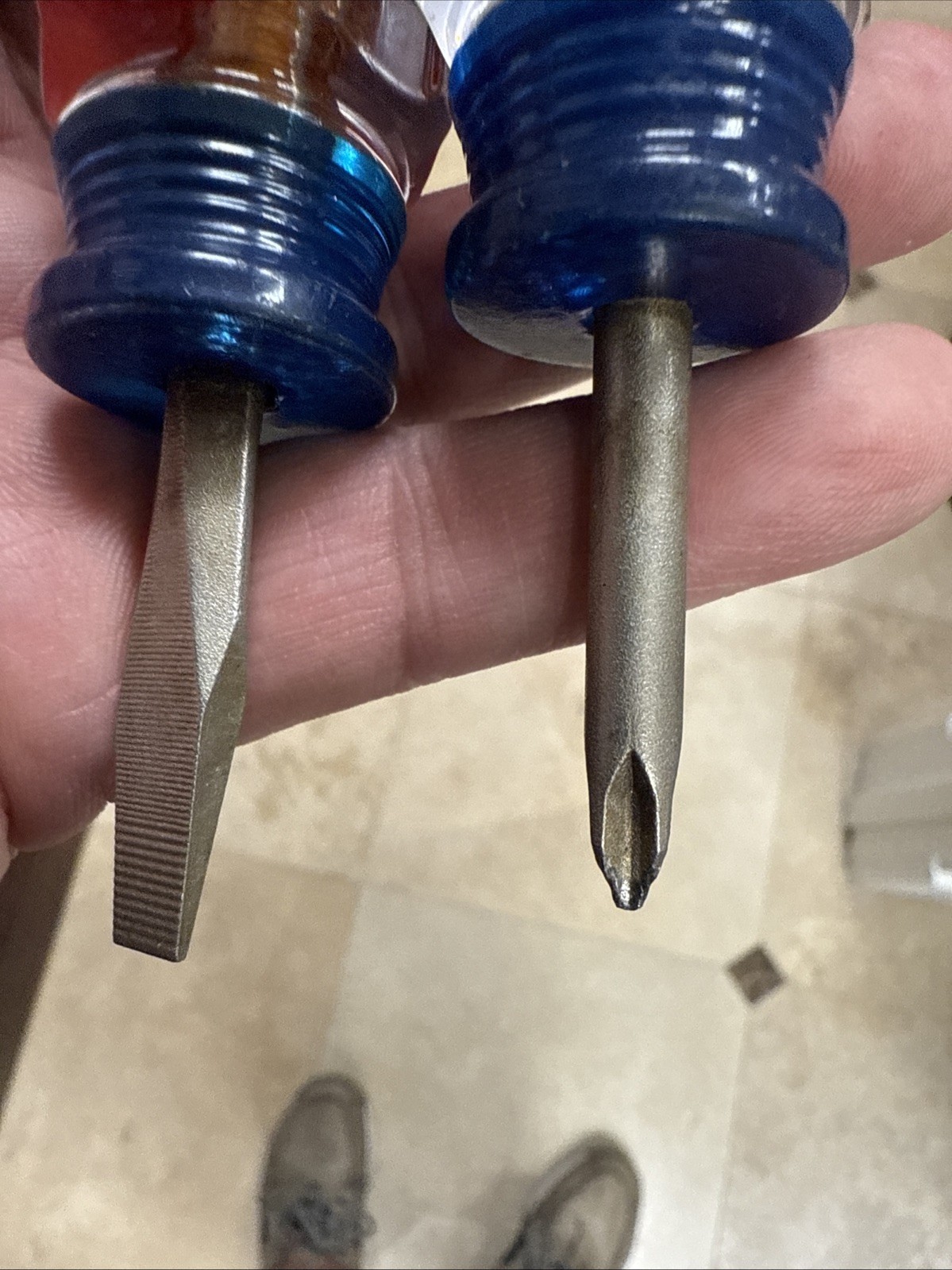 Craftsman Stubby Screwdriver Lot 2 Pc #2 Phillips And 1/4”Flat Slotted USA