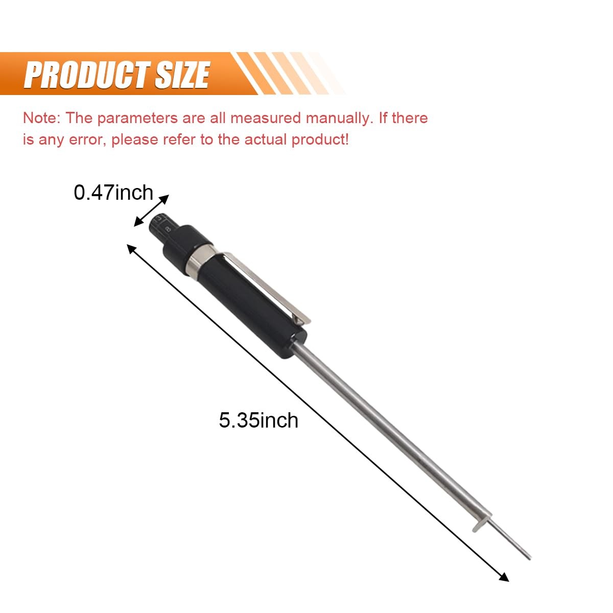 Brake Pad Thickness Gauge Measure Tool Pen Scale Tire Tread Depth Car Tester