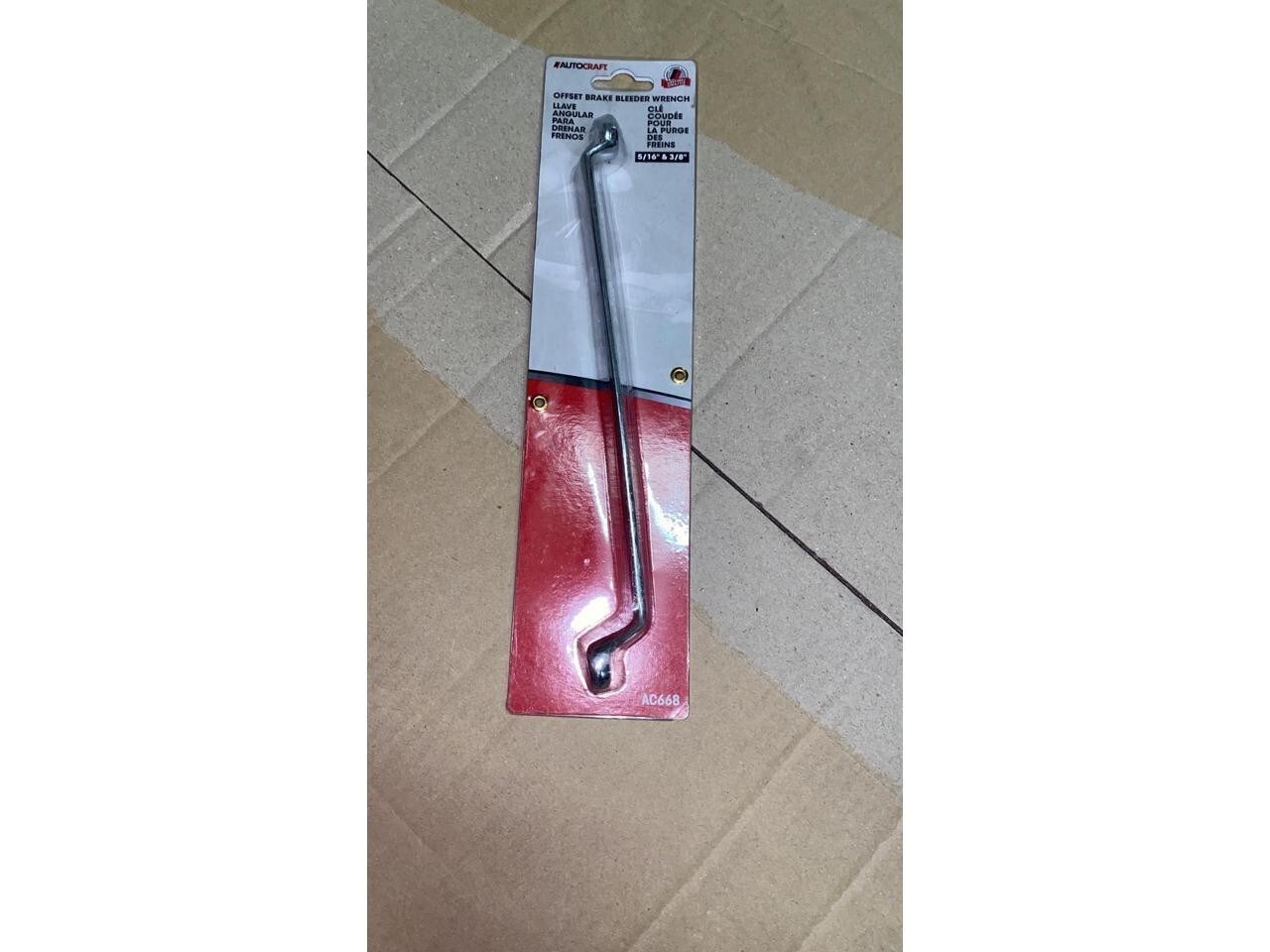 Autocraft ATC-AC668 5/16″ X 3/8″ 6 Point Offset Brake Bleeder Wrench
