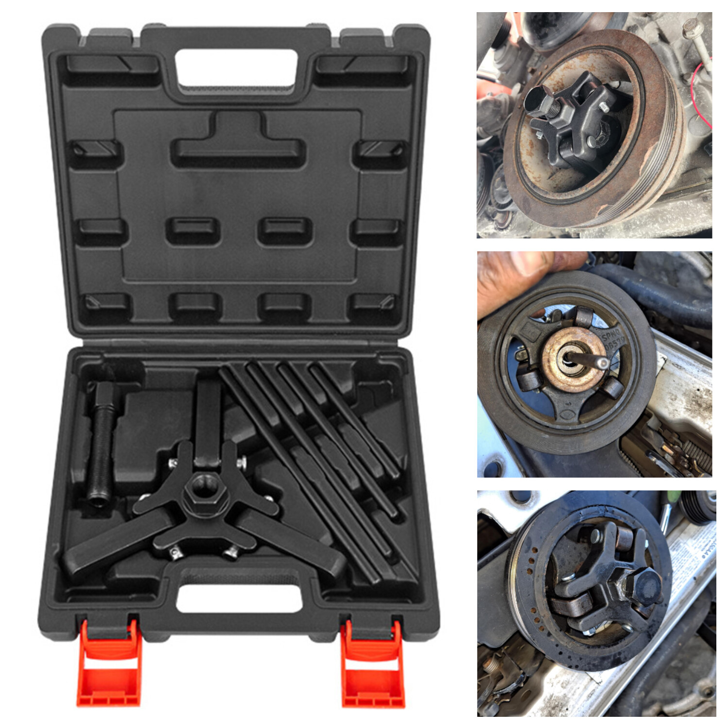 Harmonic Damper Pulley Puller Set for Harmonic Balancer Removal on Chrysler GM