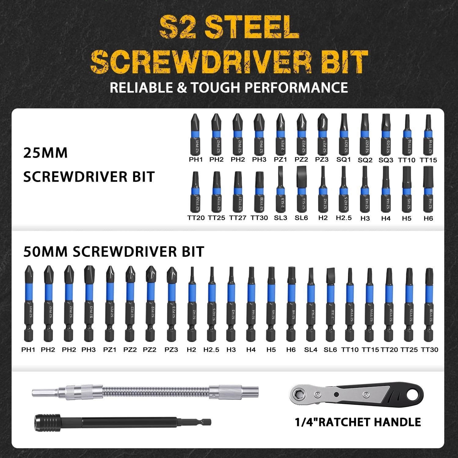 86pc Magnetic Impact Nut Driver Set – Metric & SAE Socket Adapter