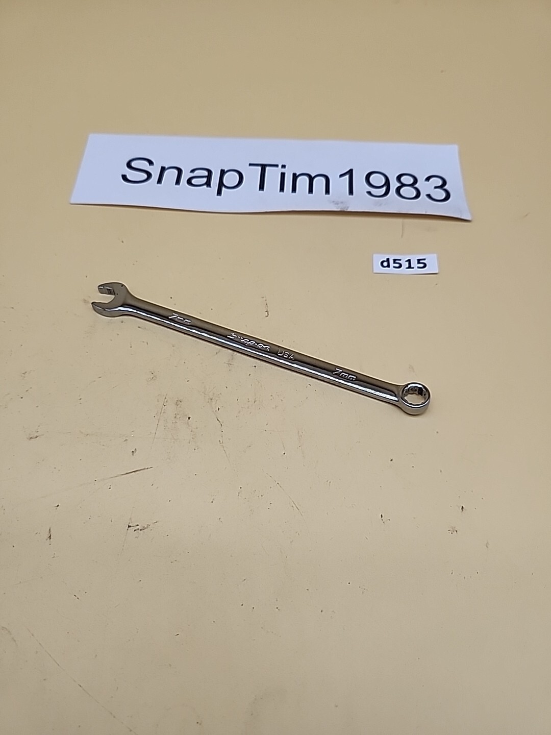 Snap-On Tools SOEXM7 metric flank drive plus combination 12pt wrench 7mm USA