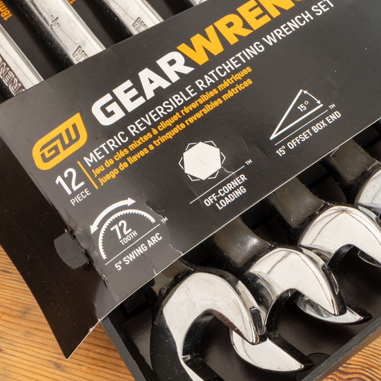 Gearwrench Metric Reversible Ratchet Combination Spanner Set 8-19mm 9620N