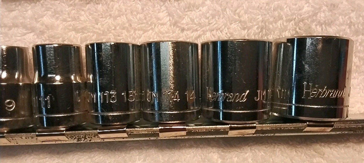 7Pc HERBRAND 3/8″ DRIVE 12PT SOCKET SET METRIC USA 🇺🇸
