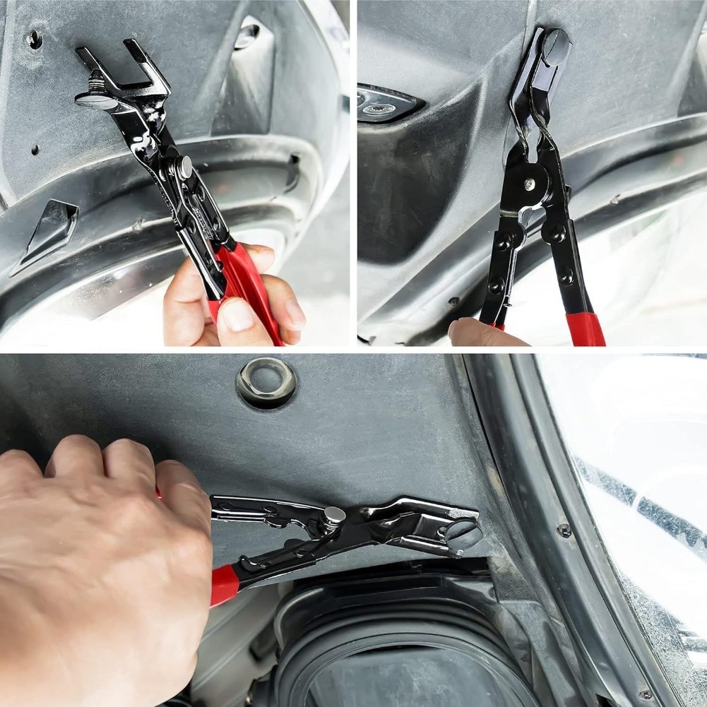 Car Clip Pliers Tool Panel Clip Remover Fastener Auto Retainer Tool 23cm