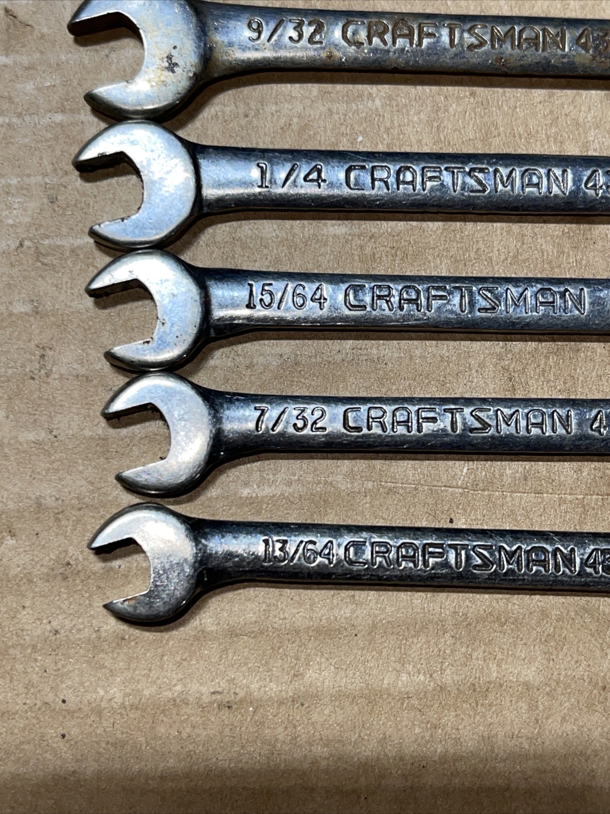Vintage Sears Craftsman USA 8 Piece Combination Ignition Wrench SAE 13/64 – 7/16