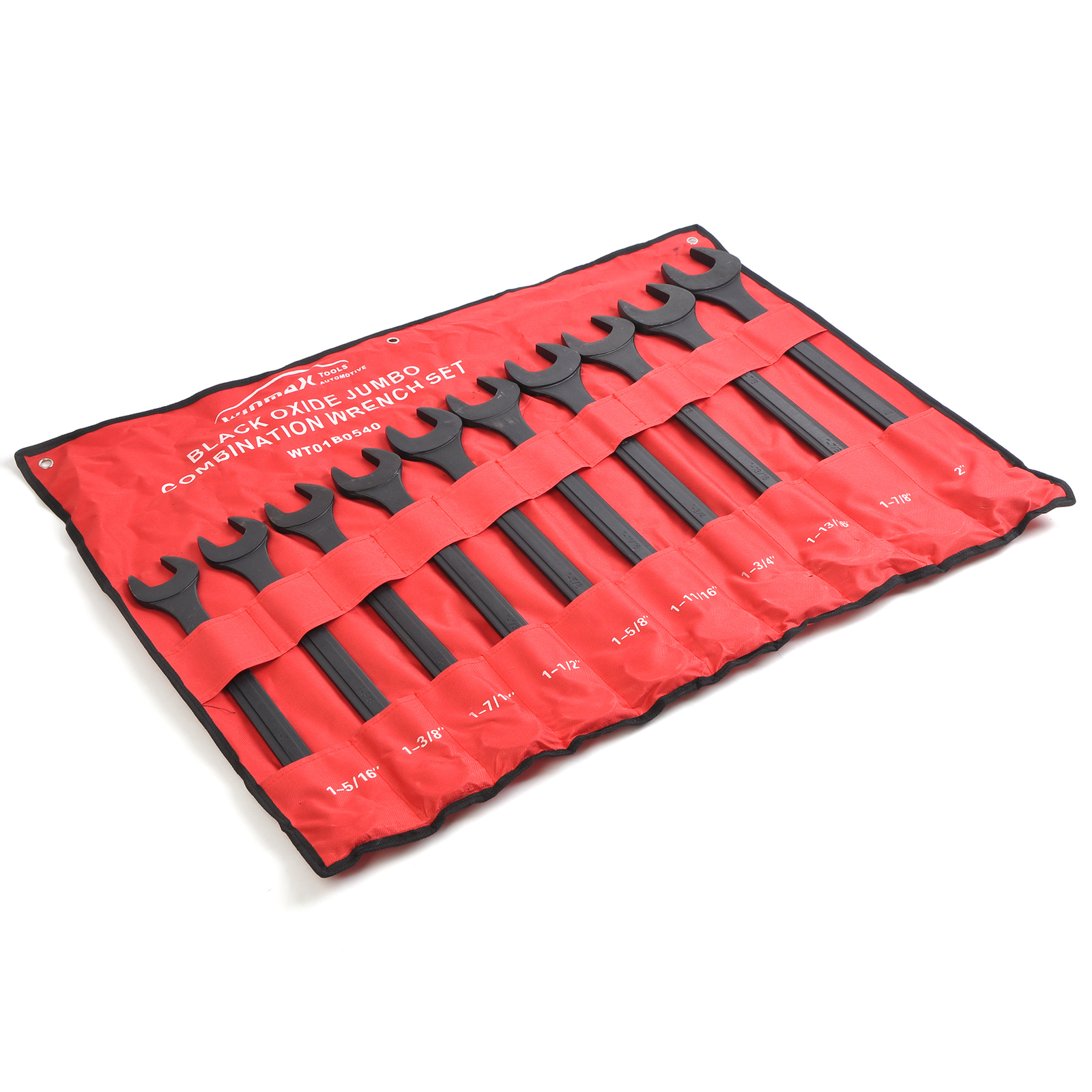 10 PC SAE Black-Oxide Jumbo Combo Wrench Set Heat-treated Steel | 1-5/16″ – 2″