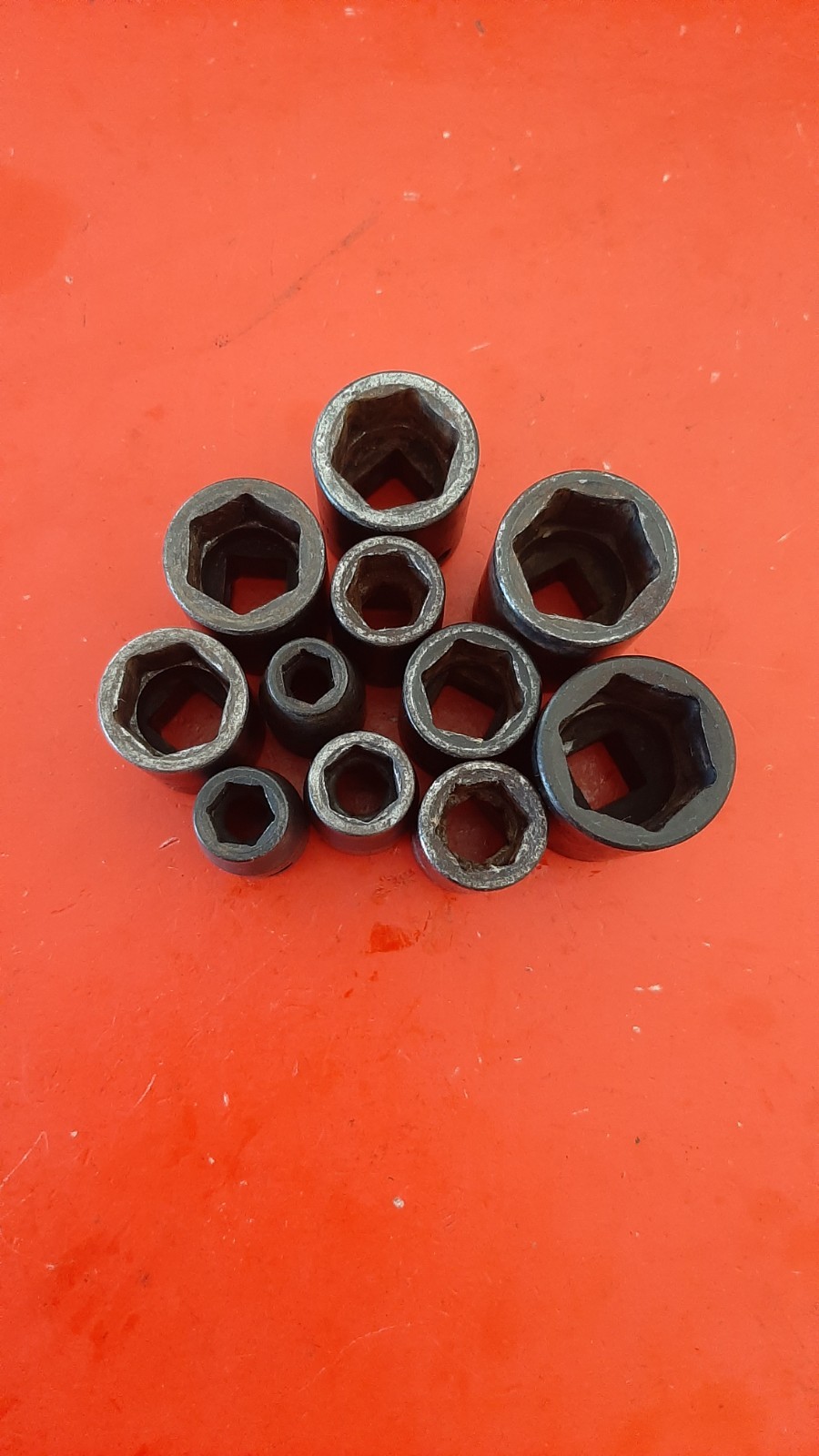 Snap-On 1/2″ Drive 11 pc 6 Point SAE Shallow Impact Socket Set Im120-320 3/8″-1″