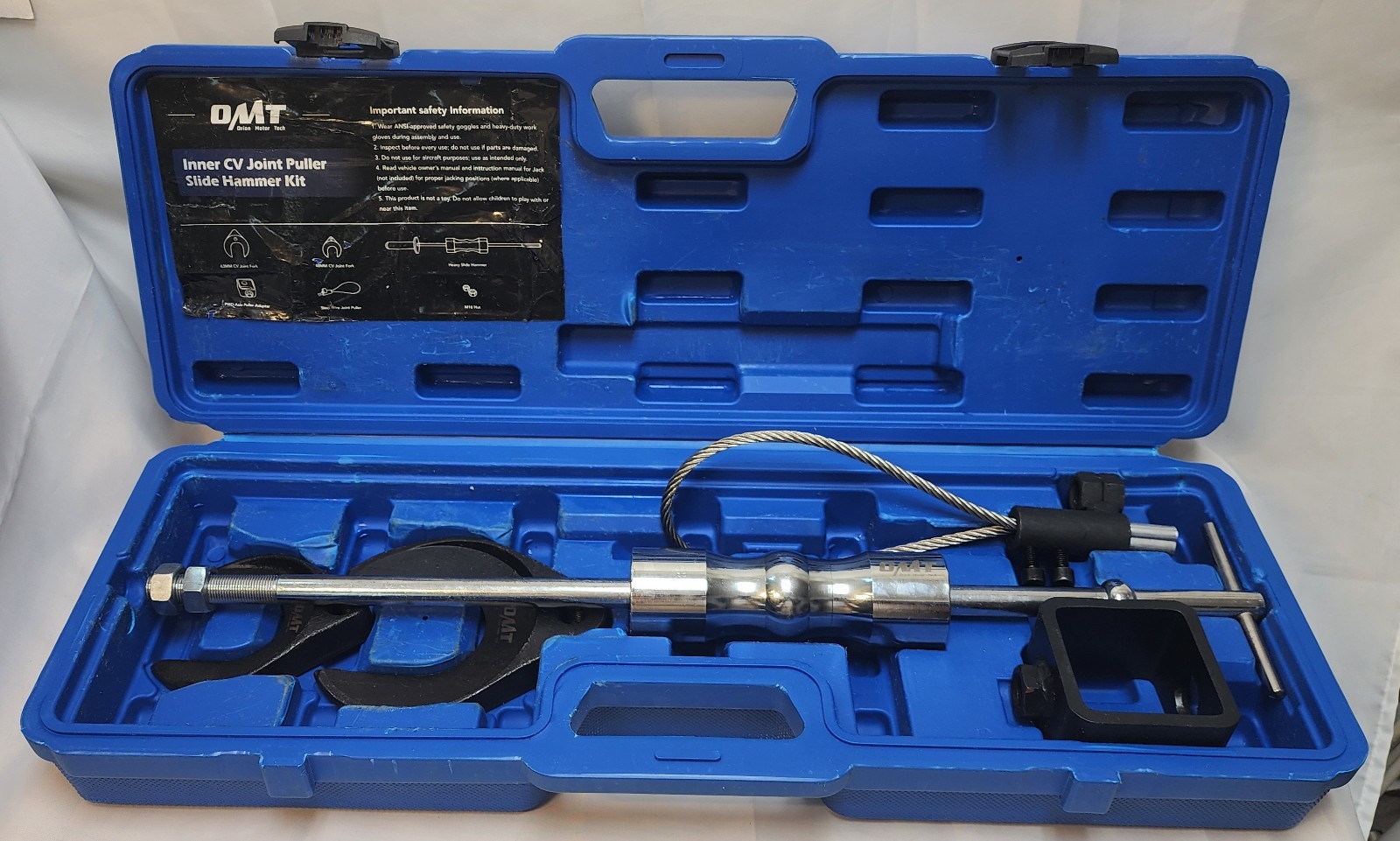 OMT Inner CV Joint Puller Slide Hammer Wheel Drive Axle Half Shaft Removal Kit