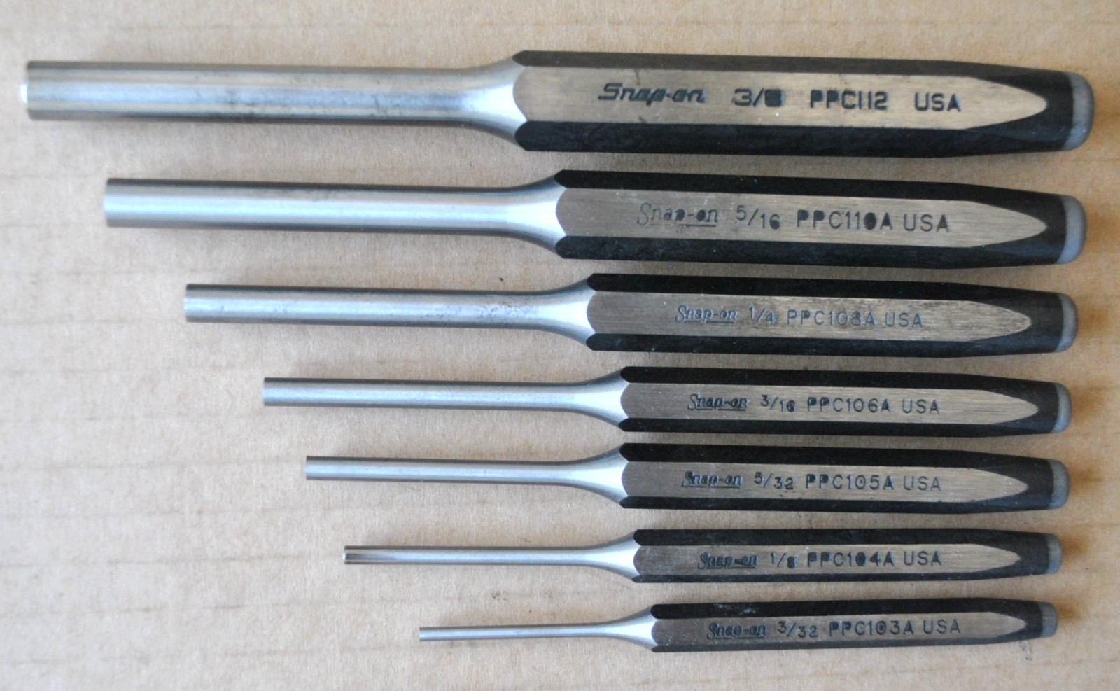 Snap On Tools 22 pc Punch and Chisel Set Automobile Tools Motorcycle Tools Mint