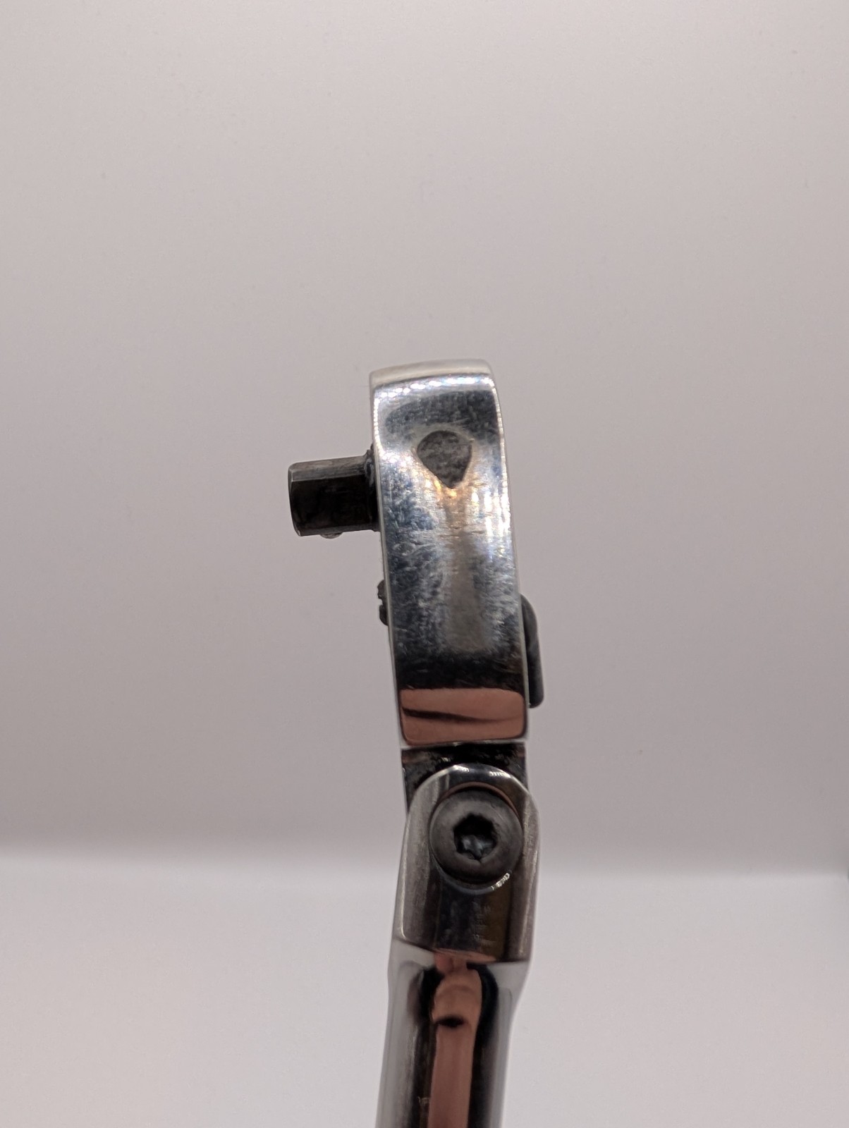 Snap On 1/4″ Ratchet Flex Head THLF72 Soft Grip Red USA USED WITH WEAR