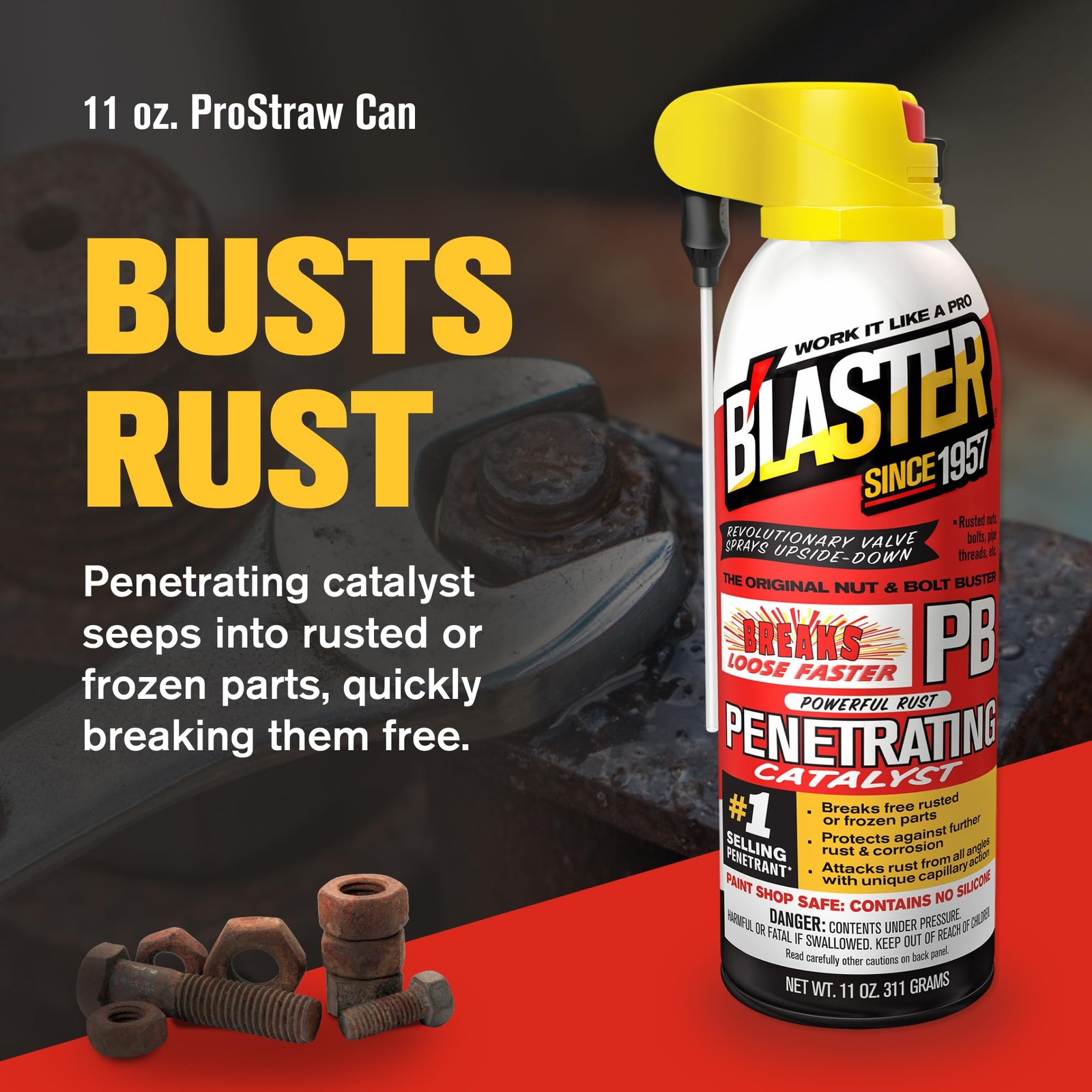 PB Blaster Penetrating Oil Spray, 11 oz Aerosol Cans (6-Pack) – Case of 6