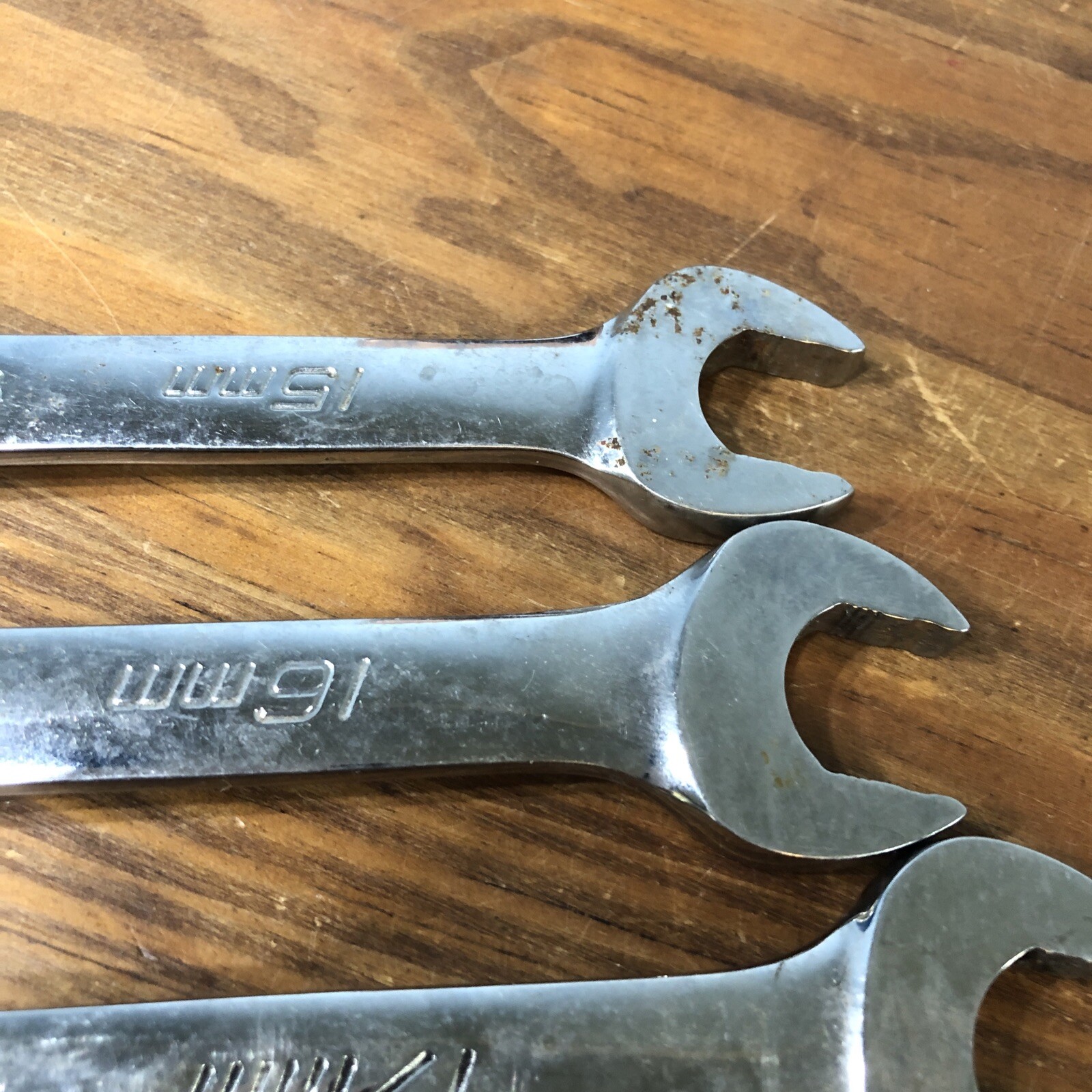 Snap-on SOEXM 15-17, 19 Flank drive Plus 12 Point Combo Wrench Set 4pc Metric