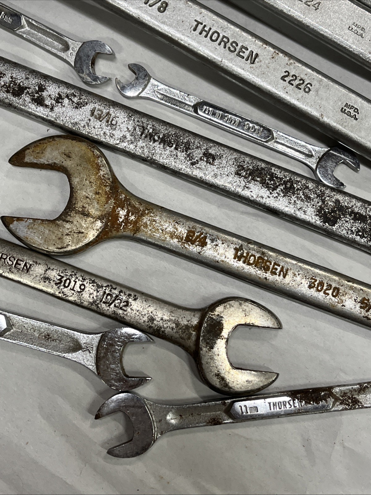 Thorsen 11 Piece Wrench Lot Various Sizes Vintage USA