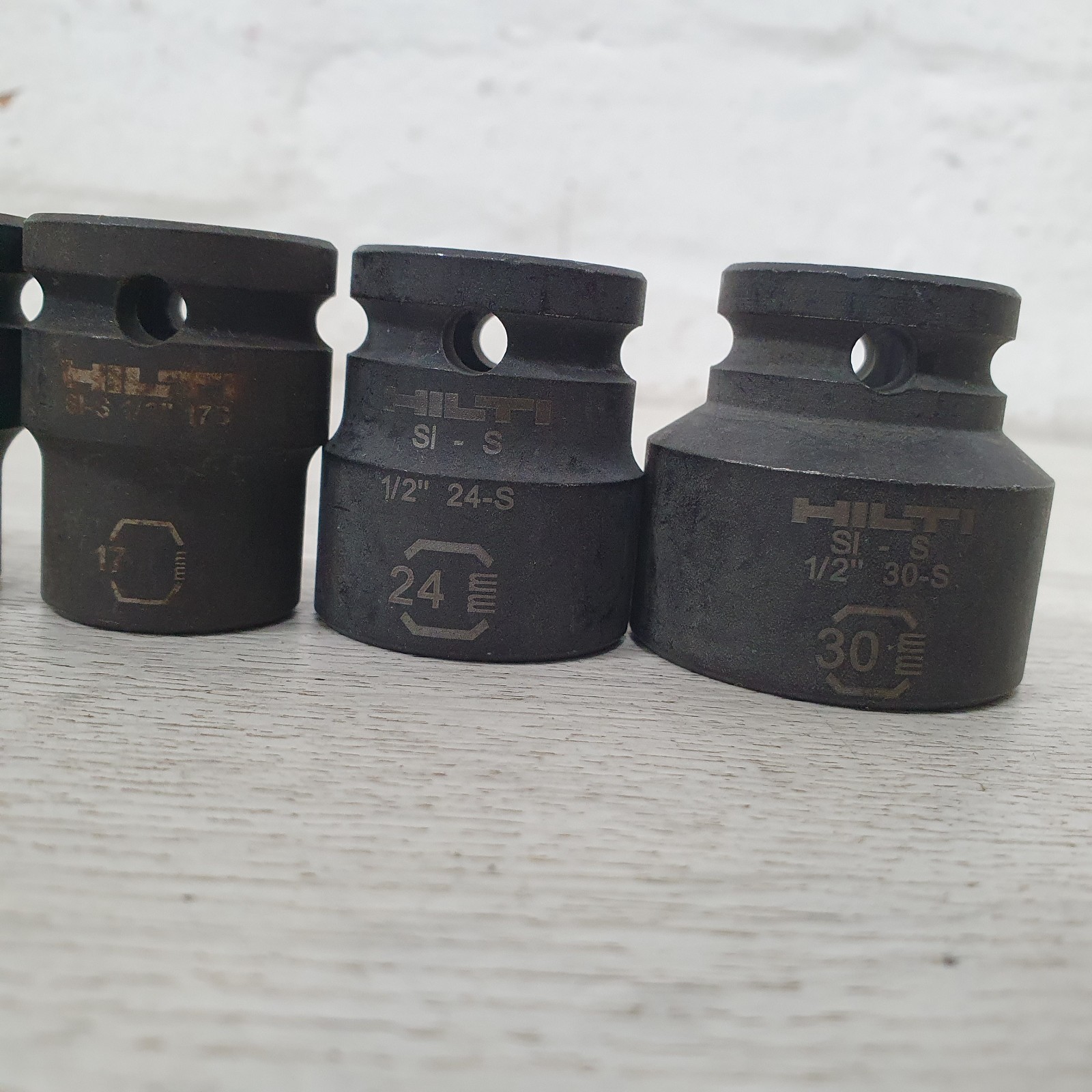 5x HILTI 1/2 Inch Drive 6-Point Short Impact Sockets SI-S 1/2″ Mixed Sizes -S85