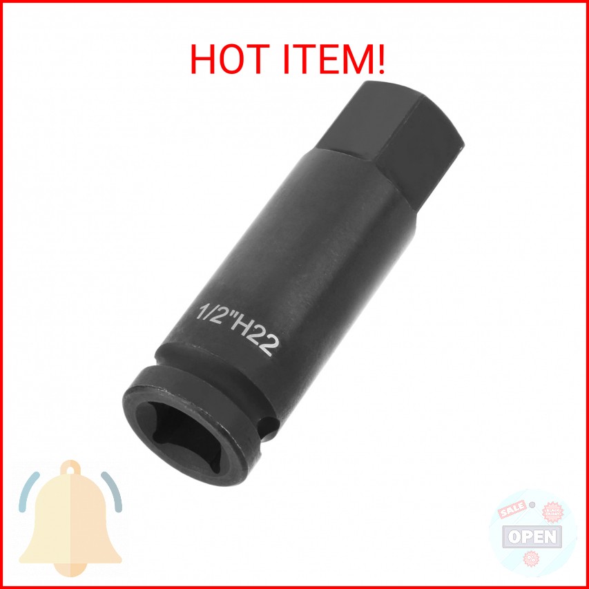 1/2-Inch Drive Allen Bit Socket, 22mm Hex Socket, Cr-Mo Steel, Master Impact Hex