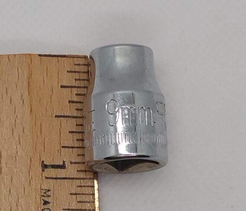 Craftsman 3/8″ Drive 9MM 12 Point Shallow Socket Metric G 44301 USA NOS