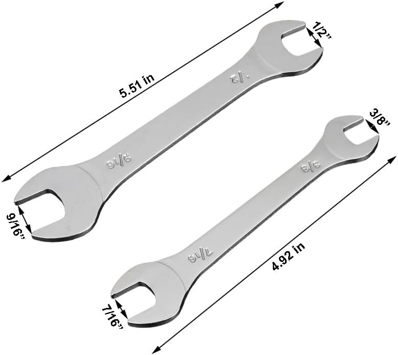 2pc 3mm Super Thin Wrench SAE 3/8″ 7/16″ 1/2″ 9/16″ Silver | Two common sizes…