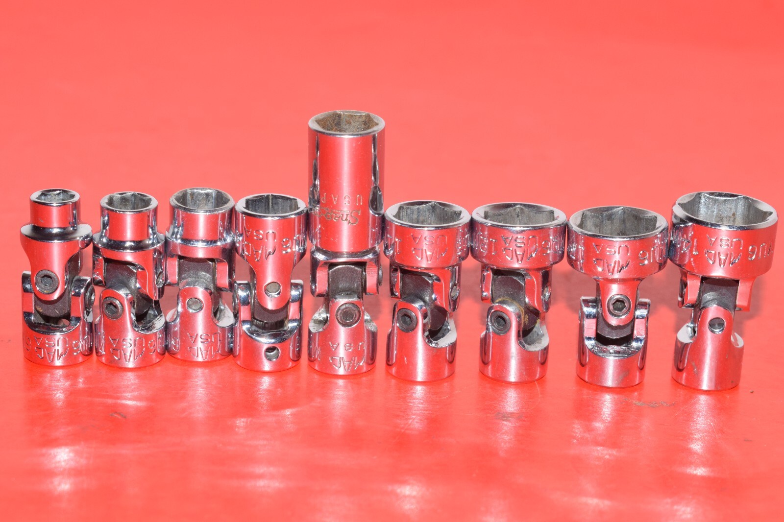 Mac & Snap-On 1/4″ Drive 10pc Metric 6mm – 14mm Universal Swivel Socket Set