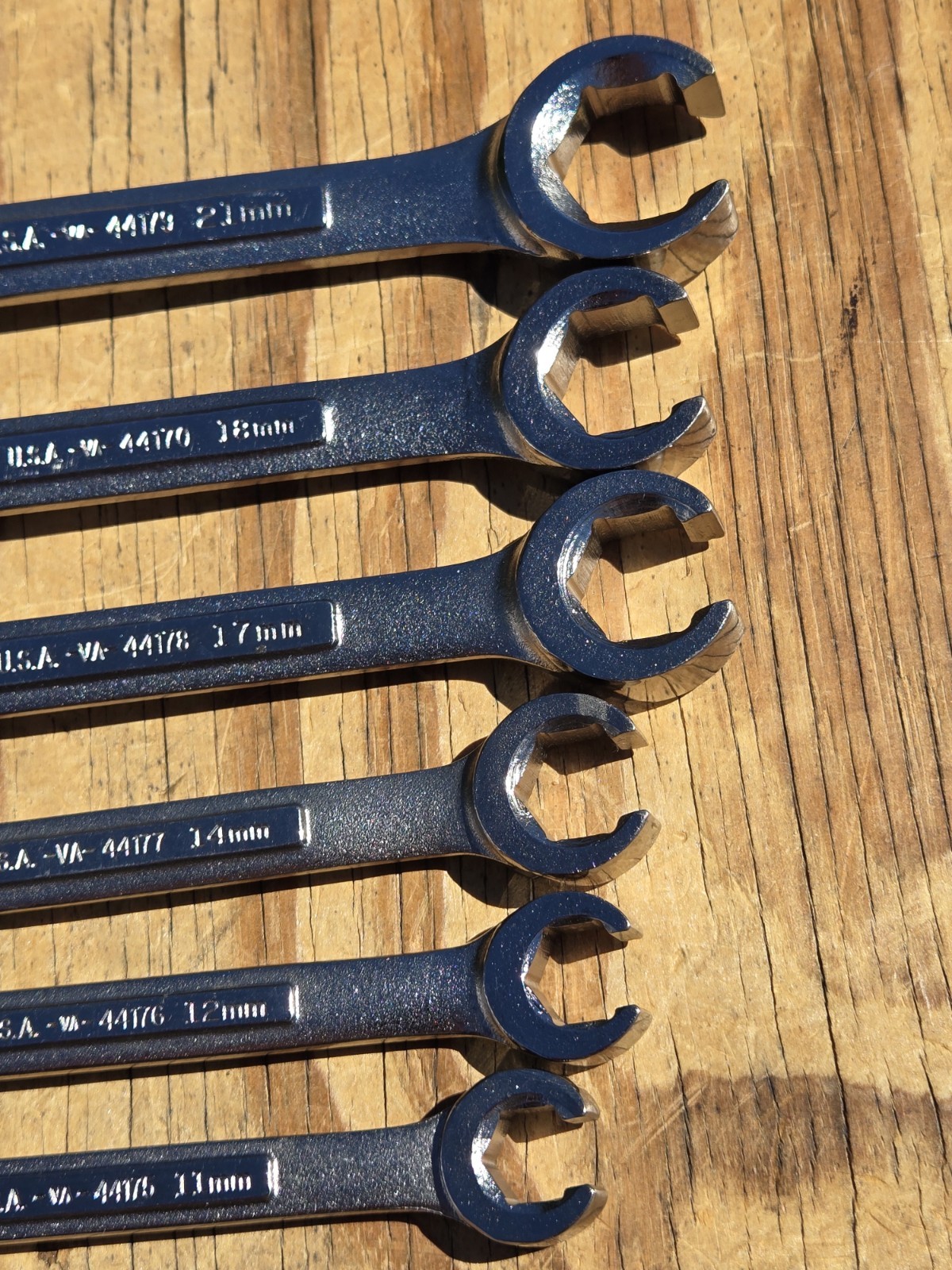 Vintage Craftsman 6pc METRIC Flare Nut Line Wrench Set VA 9mm-21mm USA EUC