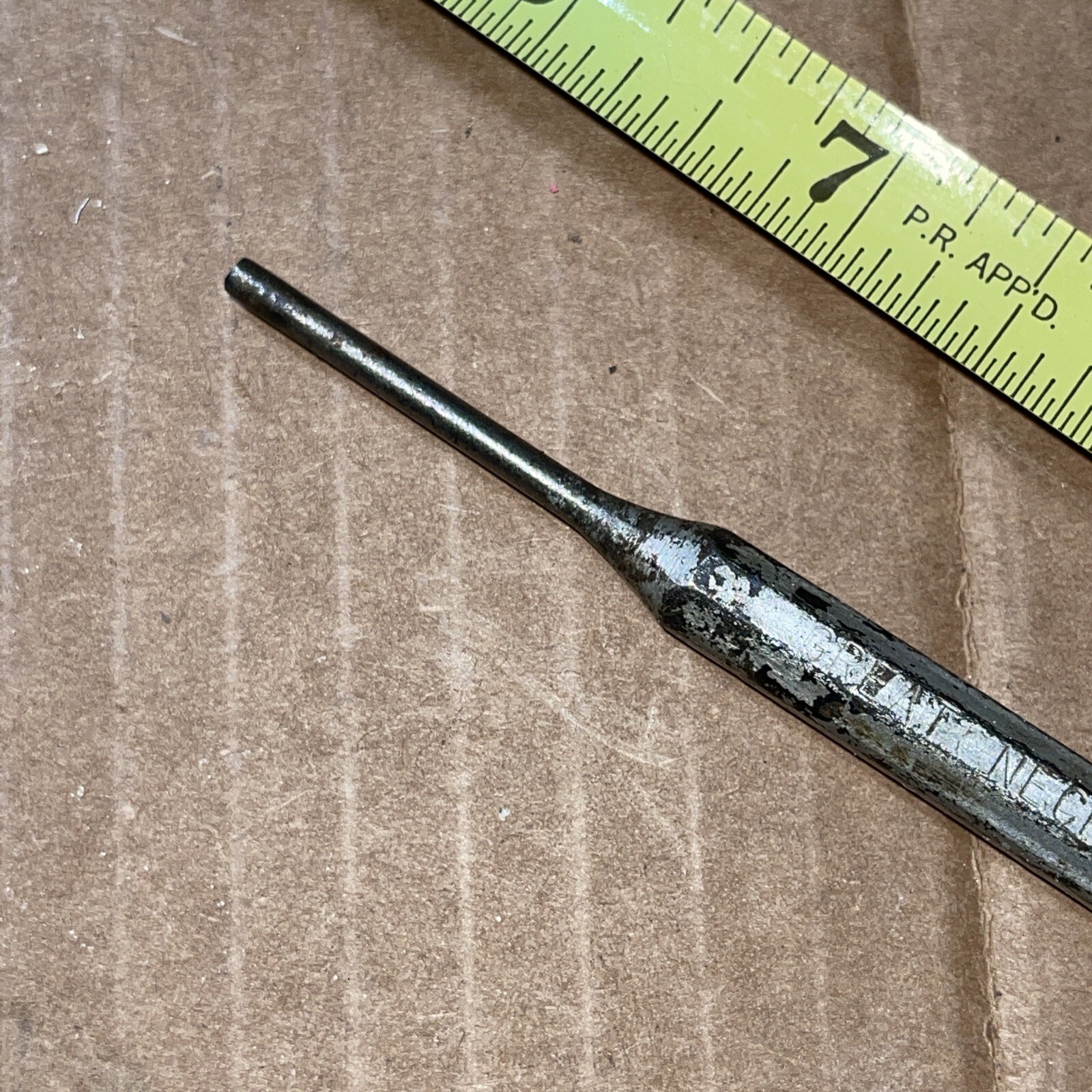 Vintage Great Neck England 4 X 1/8 center punch. 4 in long 1/8 in diameter tip