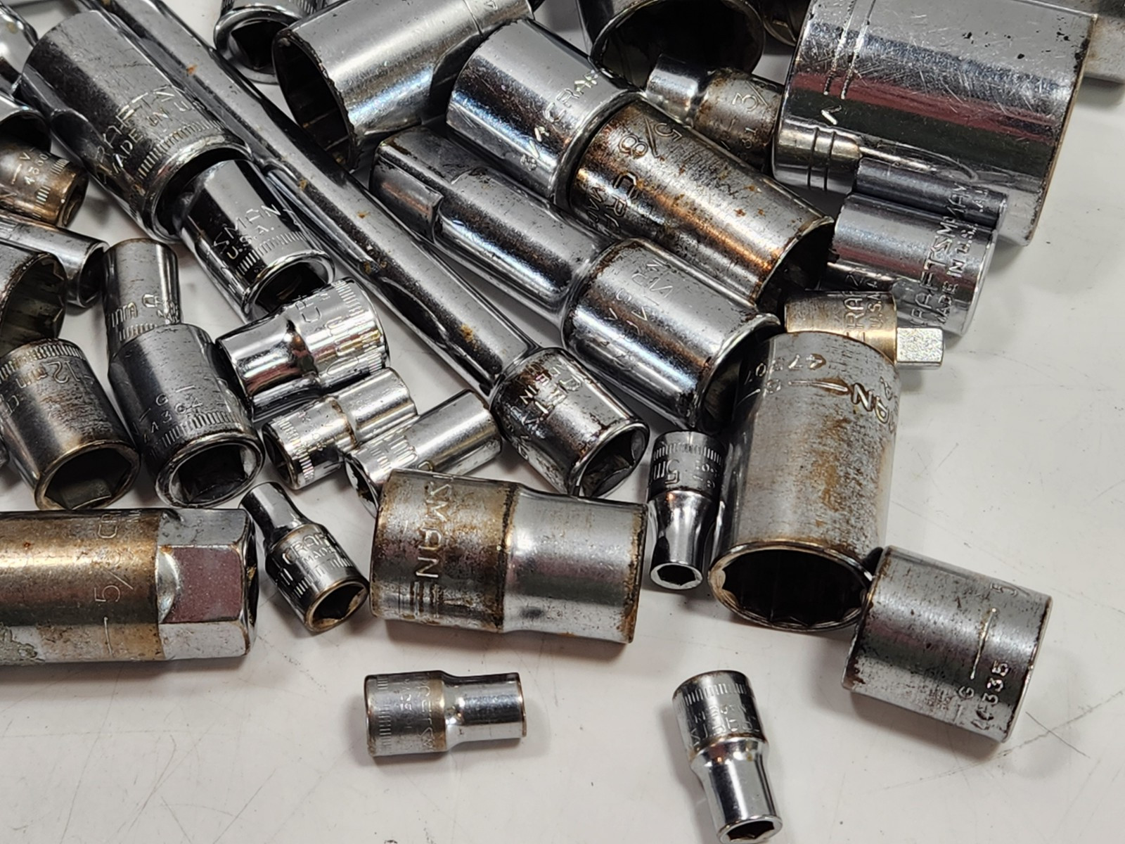 Vintage Craftsman Socket Tool Mixed Lot of 33 VV , G & V SERIES / Metric SAE