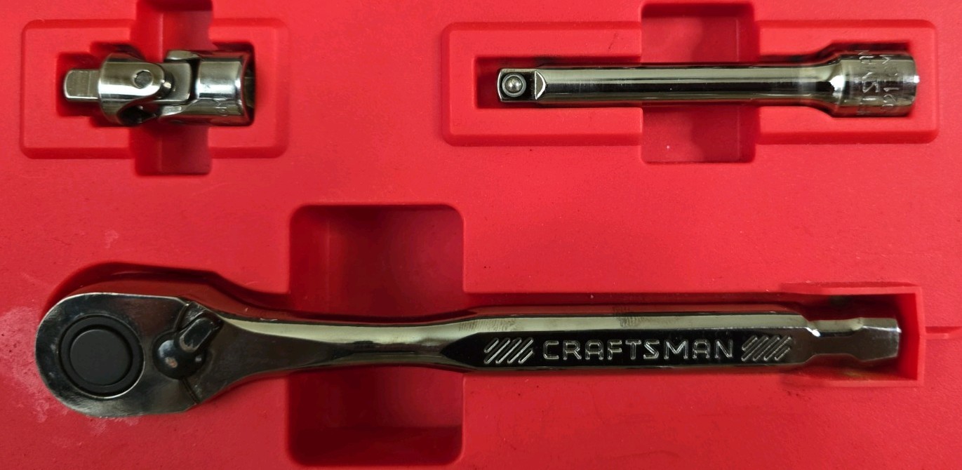 Craftsman 24 PC 3/8 In Drive Metric SAE 6 Pnt Socket Set With Case Complete New
