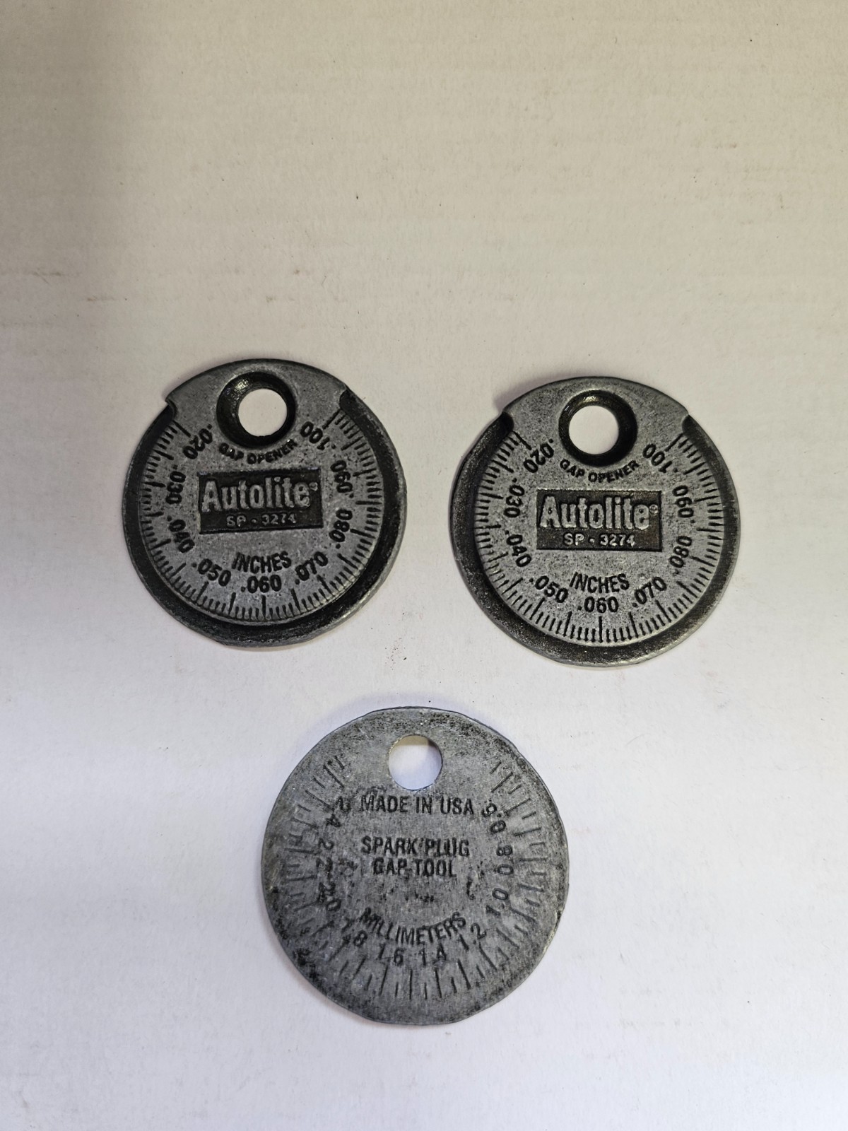 Lot of 3 AutoLite Spark Plug Gap Tool