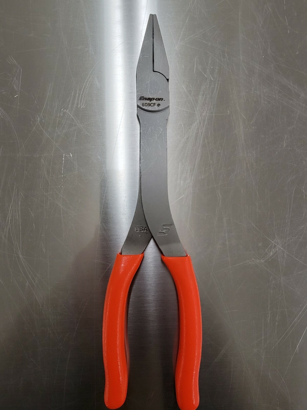 *NEW* Snap On Tools 609CF 9″ Talon Grip Duck Bill Pliers ORANGE Soft Grip