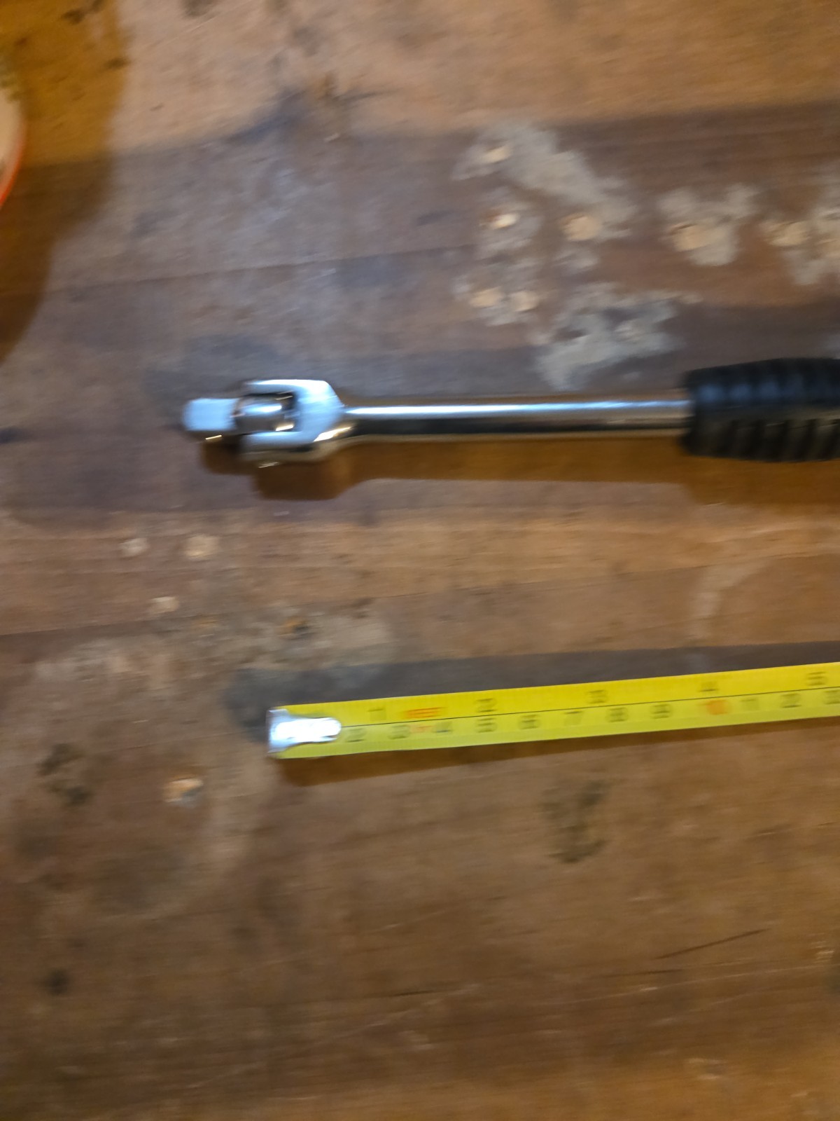 Cal Hawk 7.5″ Long 3/8″ Drive Breaker Bar Chrome Finish Black Handle