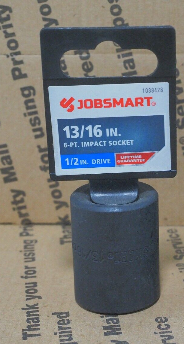JOBSMART 1/2″-Dr SAE Shallow 13/16″ 6pt Impact Socket NEW BX114 FREE SHIPPING