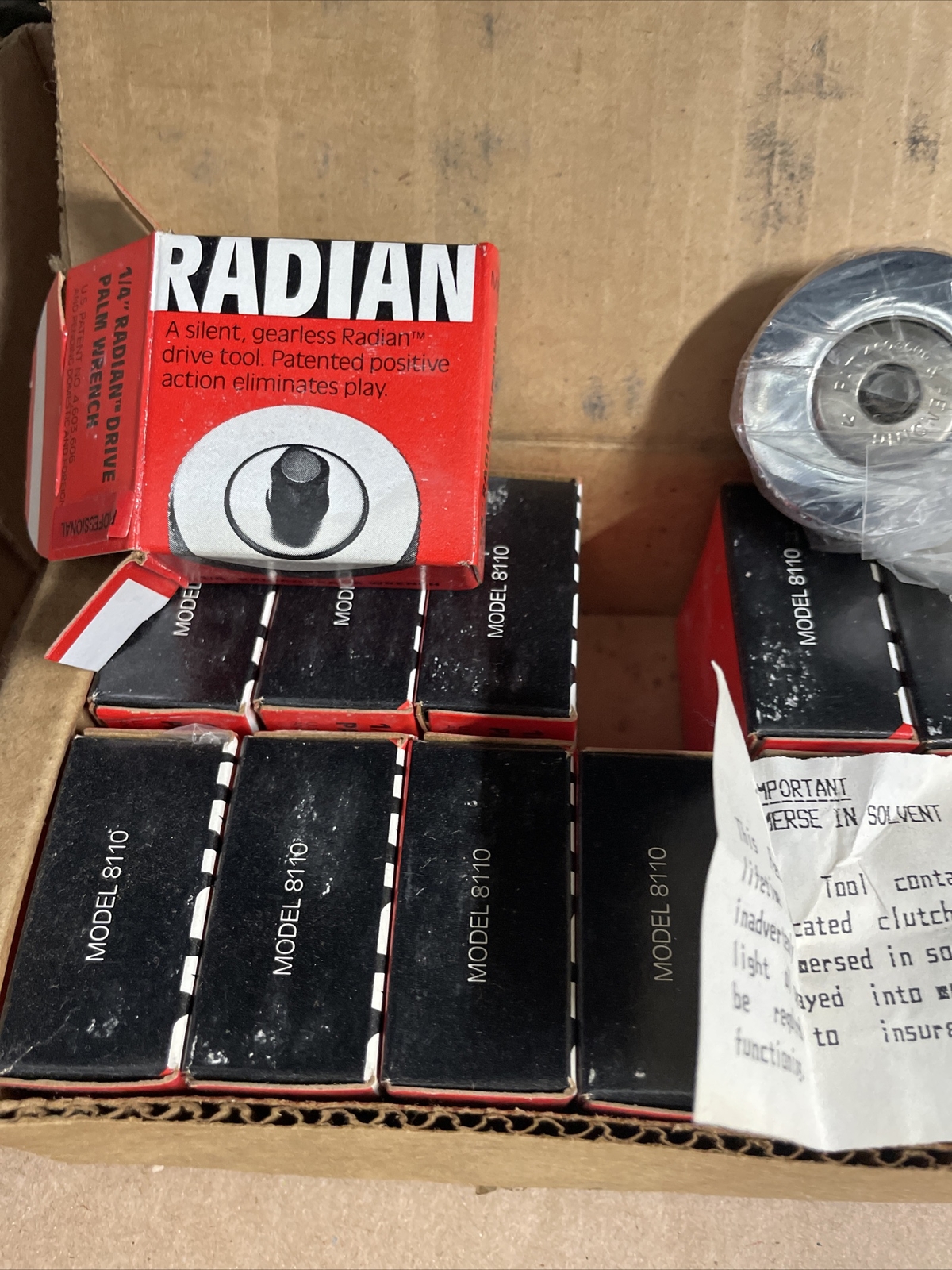Radian 1/4” Silent Palm Ratchet Wrench USA NOS Box Of 12 (ST124)