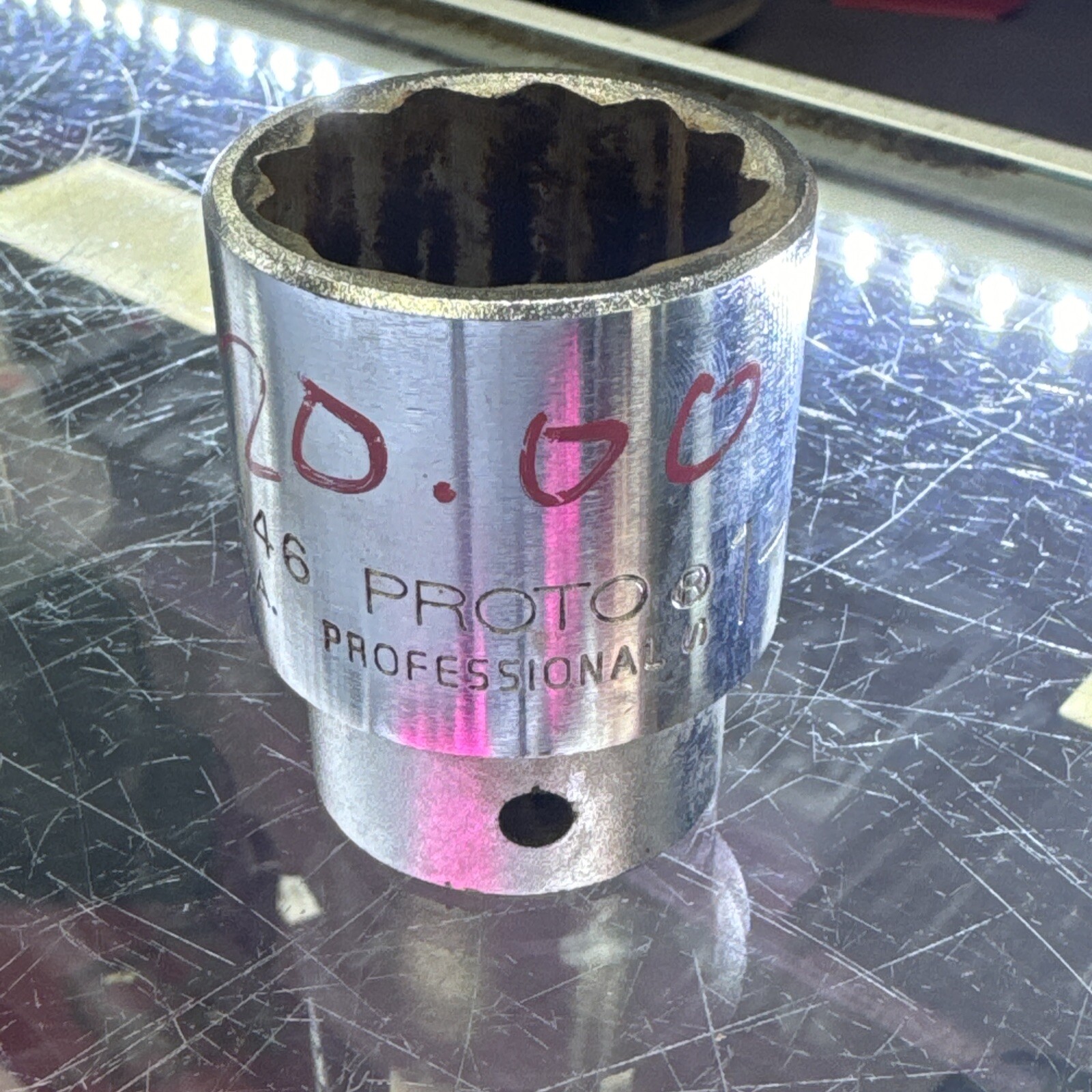Proto Tools Professional Chrome Socket 5546 1-7/16” 3/4″ Drive 12 Point