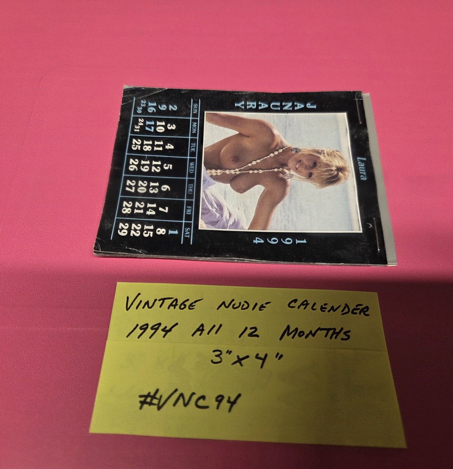 Mini TOPLESS Calendar 1994 Promo Advertising 3″ X 4″ #VNC94