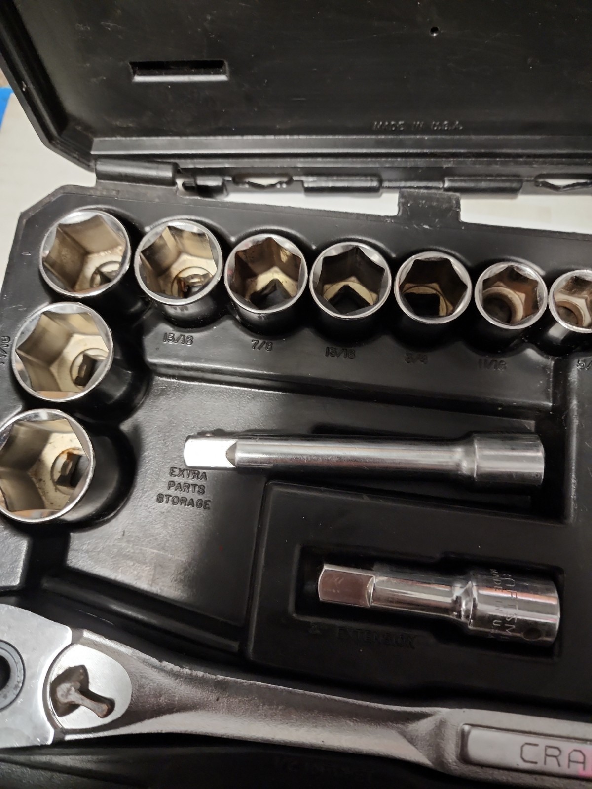 Craftsman USA 16-PC 1/2″ Drive 6 Point SAE Socket Wrench Set With Case #34790