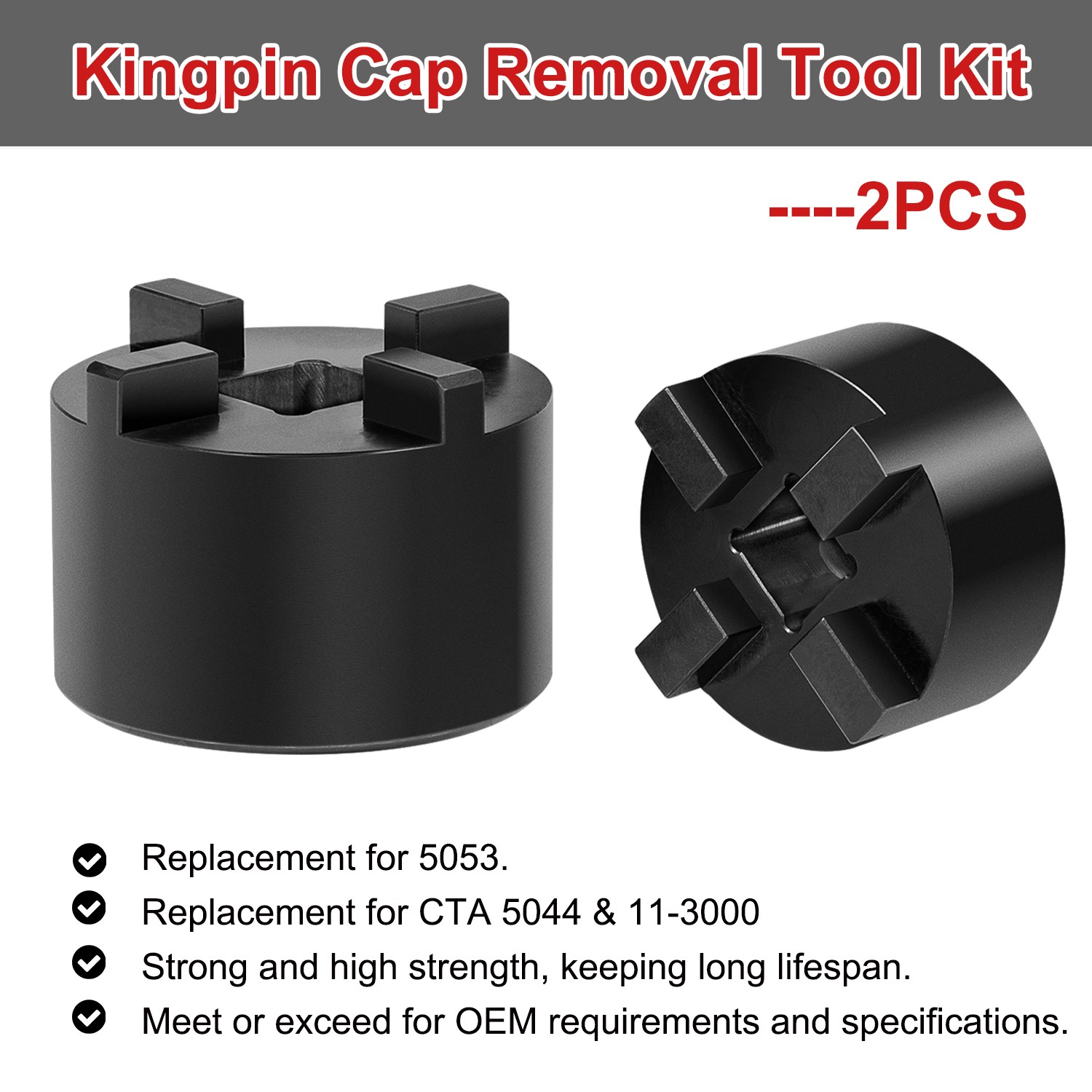 King Pin Socket Set Kingpin Cap Removal Tool Kit for Mack Truck 10500 12000 1600